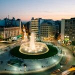 Athens city center omonia square